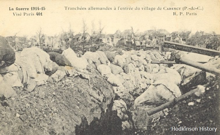 John William Hodkinson's Great War postcards - Carency