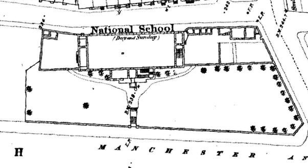 James Hodkinson (1841 -1881). Location of St Mary's National School, Stockport.