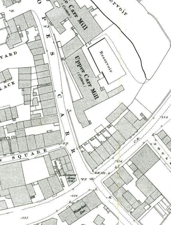 Hodkinson History. Mary Wilkinson (nee Hodkinson, 1833-1874), Hopes Carr map.