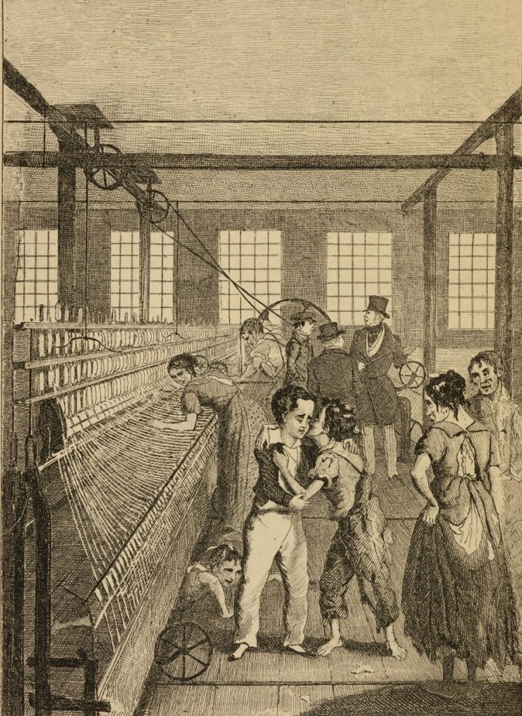 James Hodkinson (1841 -1881). Cotton mill illustration from a book by Frances Trollope.