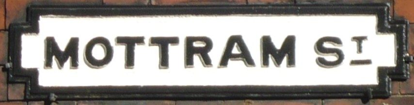 James Hodkinson (1841 -1881. Mottram Street sign, Hillgate, Stockport