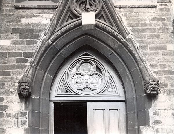 Mary Hodkinson (1835–1874). Entrance to the Unitarian Church, St Petersgate, Stockport.
