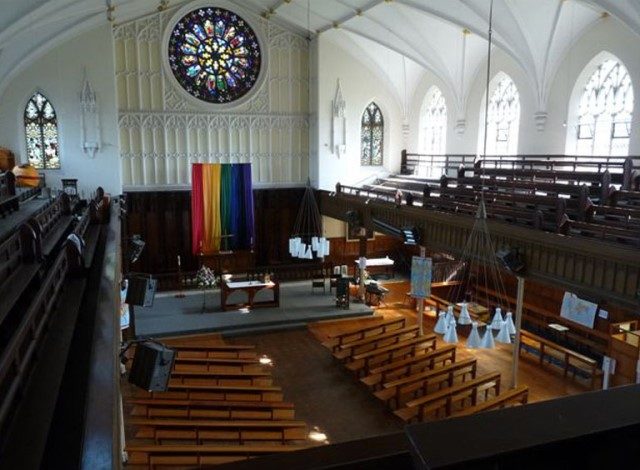 Samuel Hodkinson (1868 - 1891) and John William Hodkinson (1869 - 1942). St Peter’s Church's interior, Ashton-under-Lyne.