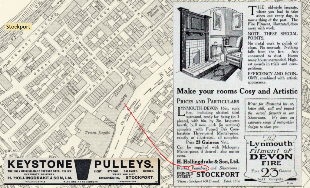 Hodkinson History. Hollingdrake Ltd., 65 Prince's Street, Stockport.