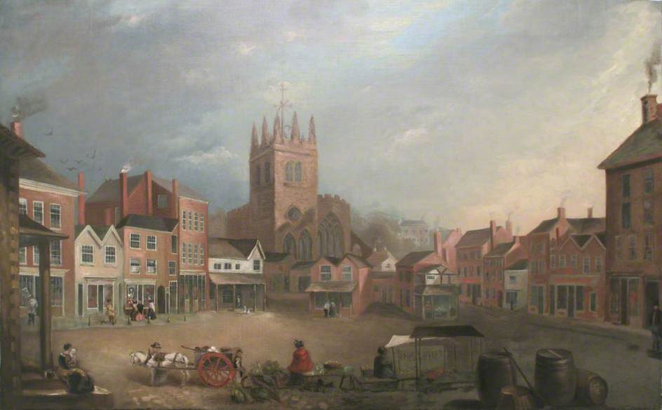 Hodkinson History. Stockport Market Square 1810.