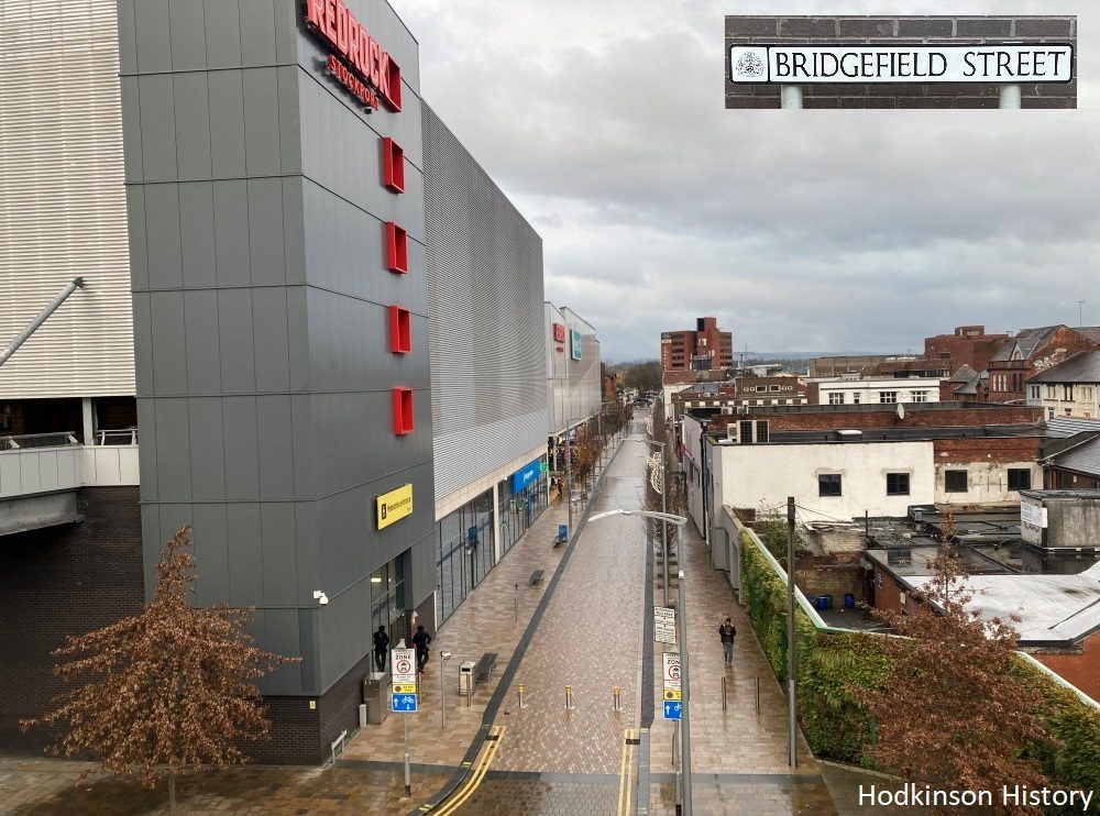 Hodkinson History. Location of Lucy Hodkinson's home on Water Street, Stockport.