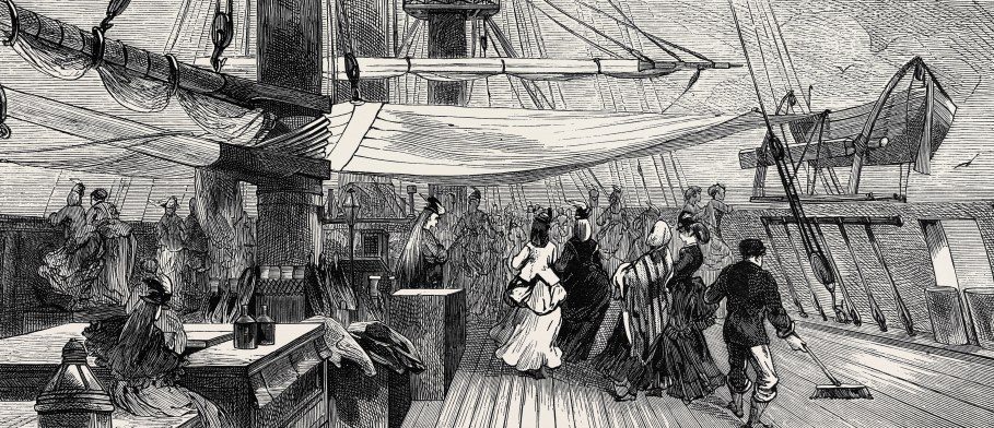 Lucy Hodkinson (1836-1893). Images of the barque Indus from the Graphic, June 1872. (1)