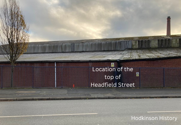 Hodkinson History. Headfield Street, Ashton-under-Lyne, 1881. Hodkinson History. Headfield Street, Ashton-under-Lyne, 1881.