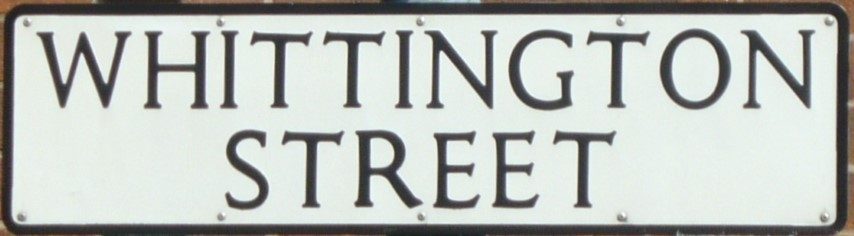 James Hodkinson (1841 -1881). Street sign of Whittington Street, Ashton-under-Lyne James Hodkinson (1841 -1881). Street sign of Whittington Street, Ashton-under-Lyne