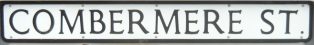 John William Hodkinson (1869-1942). Combermere Street sign, Dukinfield. John William Hodkinson (1869-1942). Combermere Street sign, Dukinfield.
