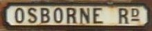 Osborne Road, Stockport. Road sign. Osborne Road, Stockport